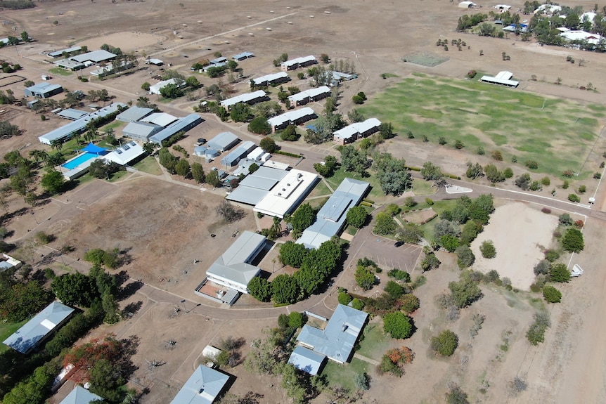 Drone view of former ag college site in Longreach