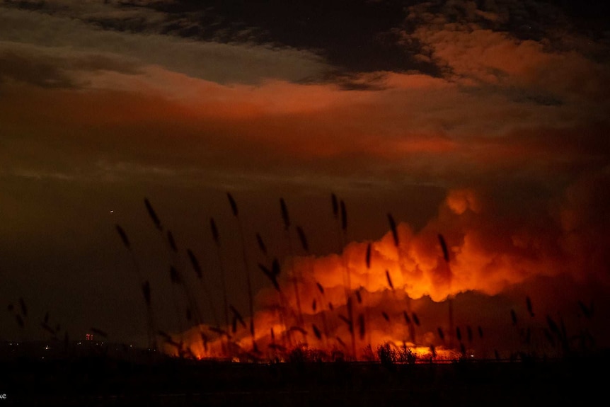 Adelaide Hills ablaze amid Cherry Gardens bushfire.