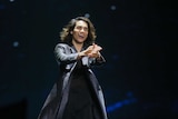 Australia's Isaiah Firebrace during the introductions of the Grand Finale.