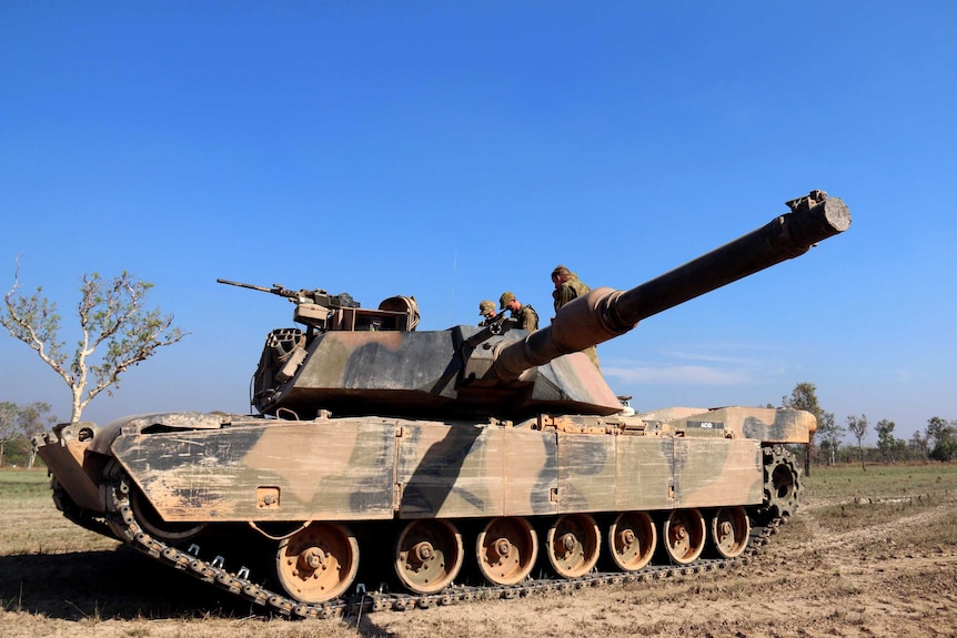 An Abrams tank