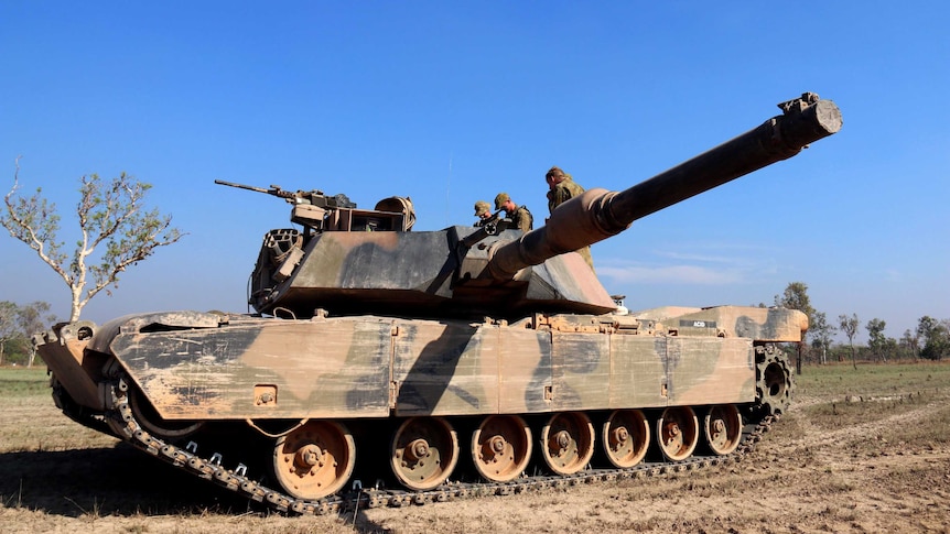 An Abrams tank