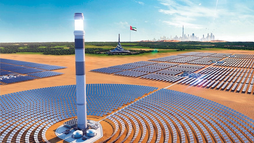 A solar thermal power plant based in Dubai