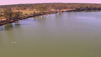 A vast tract of the Murray River.