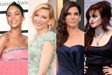 Oceans 8 cast members Sandra Bullock, Rihanna, Helena Bonham Carter and Cate Blanchett