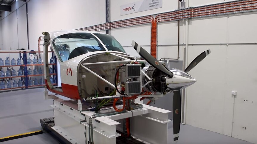 Electric plane motor being trialled on the Gold Coast