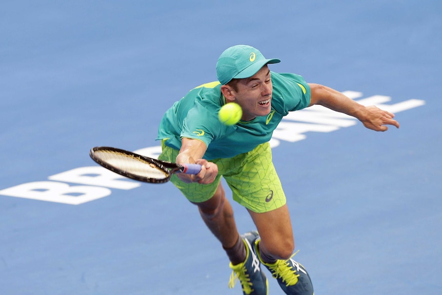 Alex De Minaur at the Brisbane International