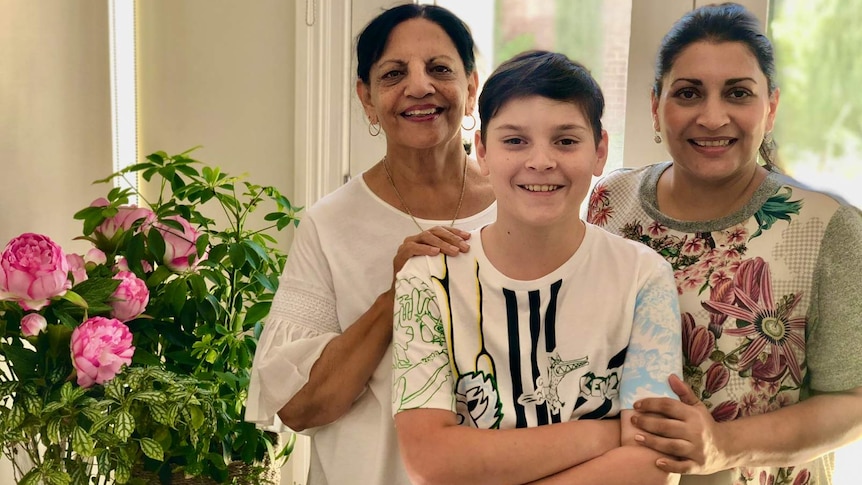 Nama Winston with her mother and son in a story about parenting and intergenerational conflict.