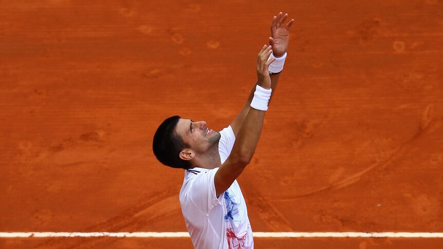 Djokovic shows his emotion
