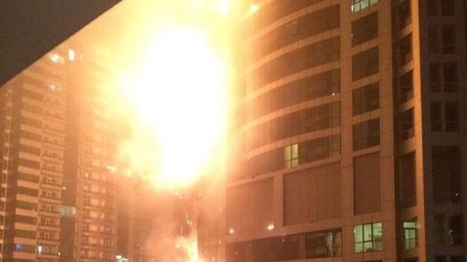Fire engulfs Torch tower in Dubai