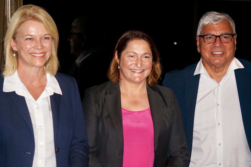 Katrina Hodgkinson, Fiona Phillips and Warren Mundine