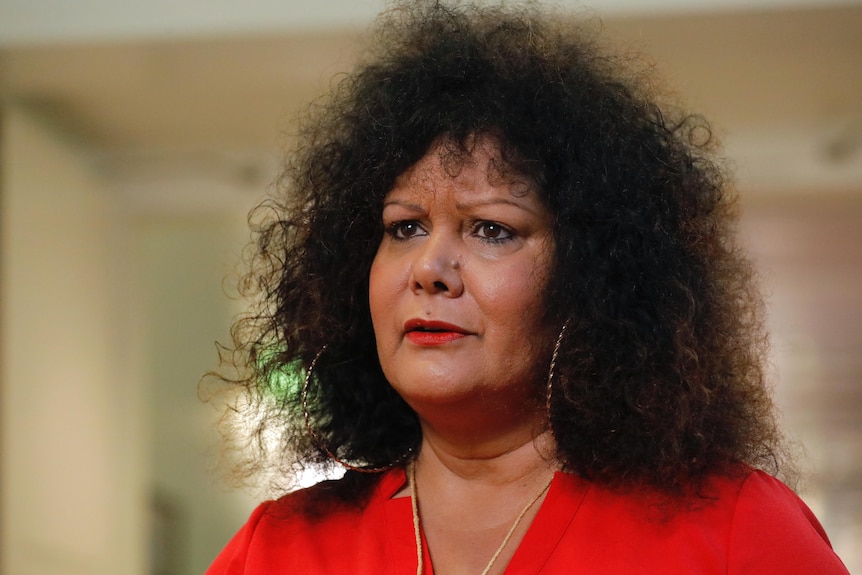 Senator Malarndirri McCarthy with a pained expression.