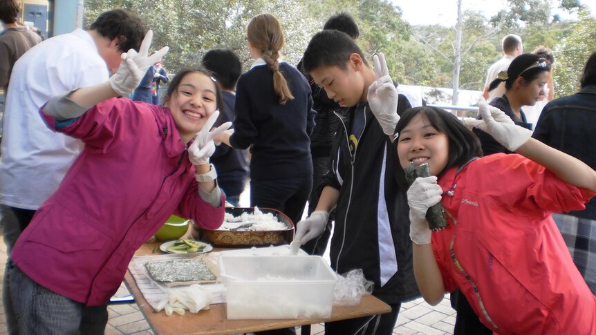 Japanese students at a Sydney school