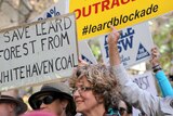 Protest against Whitehaven Coal's expansion plans for the Maules Creek coal mine.
