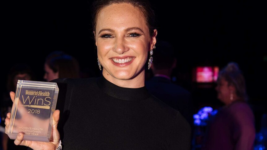 Cate Campbell won Sportswoman of the Year and Comeback of the Year at the Women's Health Women in Sport awards 2018.
