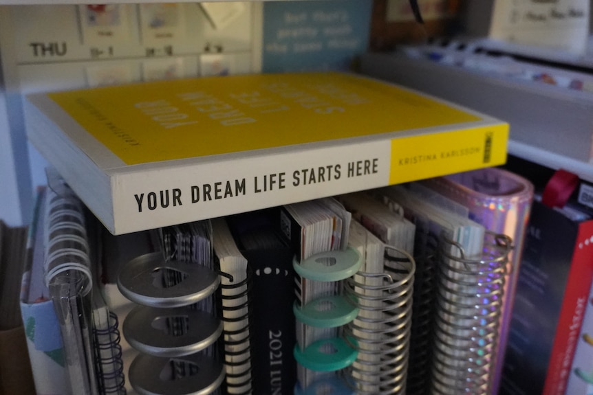 A book on a shelf