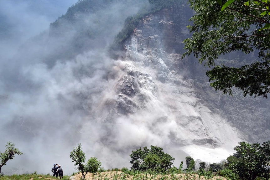 Nepal's mountainous north-west Myagdi district affected by a landslide