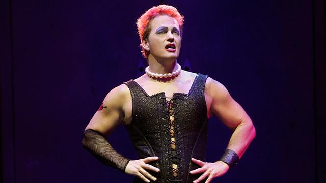 Craig McLachlan in costume as Frank-N-Furter