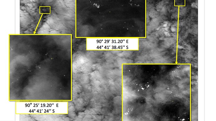 Satellite image of possible MH370 debris