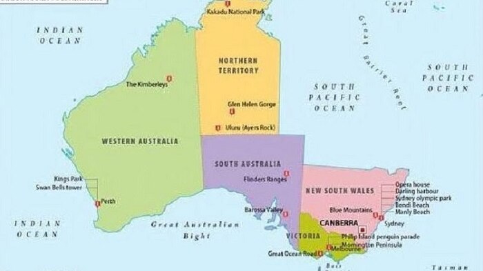Meme calling for a "Quexit", showing Australia without Queensland on the map.