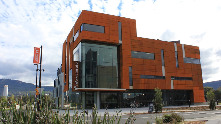 An exterior view of the iAccelerate building.