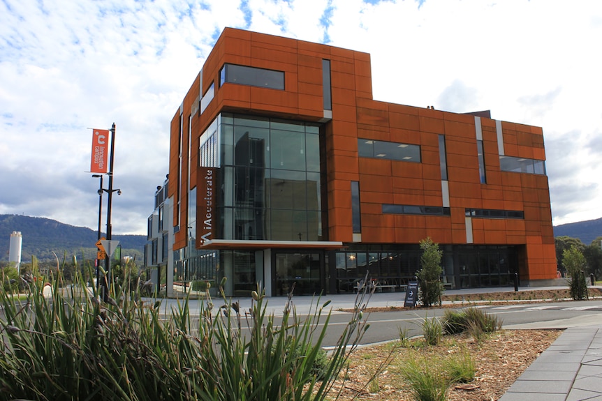 An exterior view of the iAccelerate building.