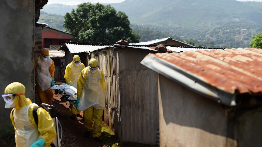 Ebola workers in Sierra Leone