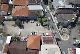 An aerial shot of the empty lot where the Sari Club used to be