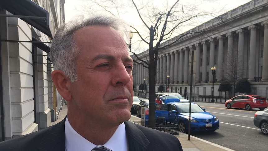 Sheriff Joe Lombardo stands on a street in Washington DC