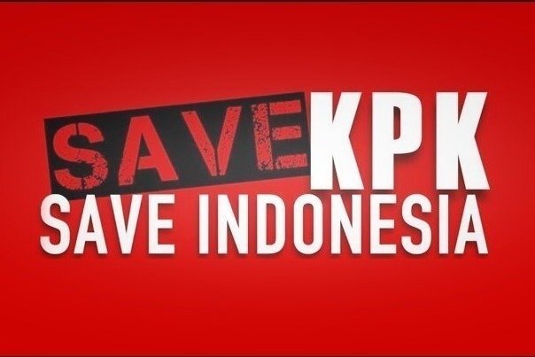 Text reads: "Save KPK Save Indonesia"