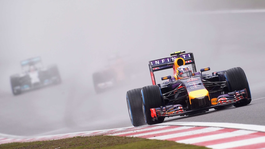 Red Bull driver Daniel Ricciardo drives during qualifying for the Chinese Formula One Grand Prix.