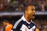 Archie Thompson bagged both goals in Melbourne's 2-2 draw with the Road. (Getty: Quinn Rooney)