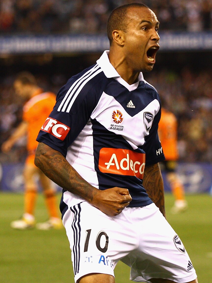 Archie Thompson bagged both goals in Melbourne's 2-2 draw with the Road. (Getty: Quinn Rooney)