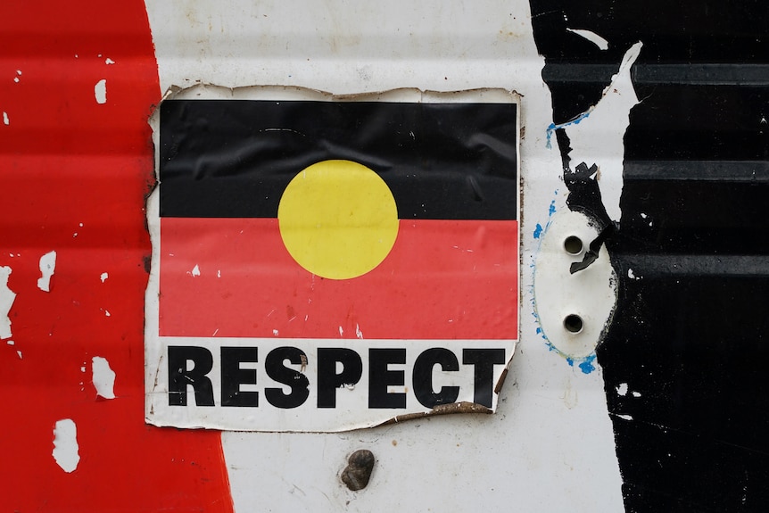 澳大利亚原住民旗帜的贴纸
