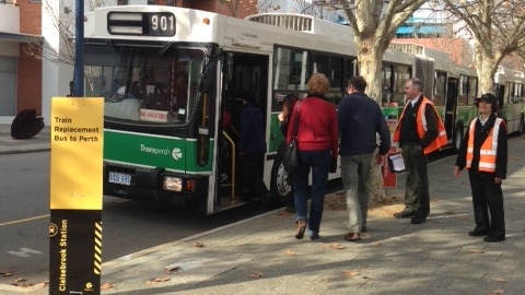 Transperth bus transfer Claisebrook Station