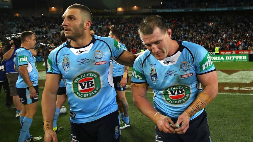 Robbie Farah and Paul Gallen commiserate after State Of Origin III