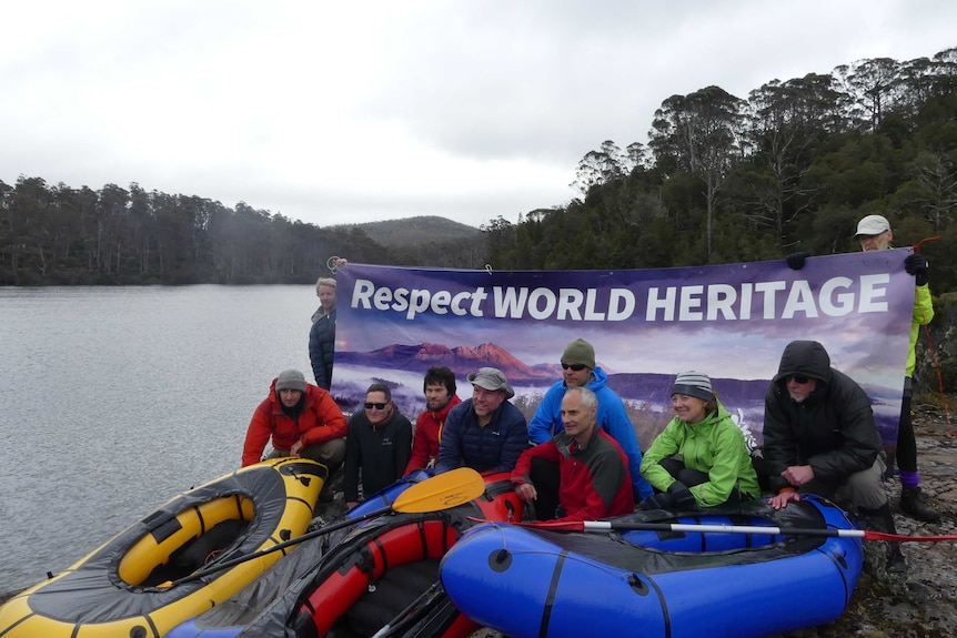 Protesters against development in Tasmanian National Parks November 2018