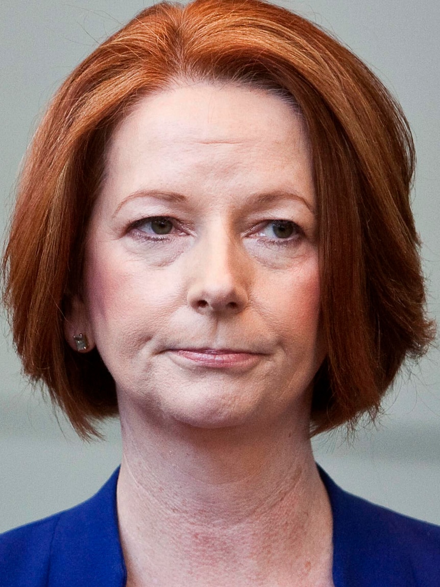 Prime Minister Julia Gillard answers questions from the media.