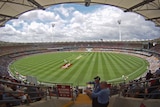 A Test match at the Gabba grounds in Brisbane.