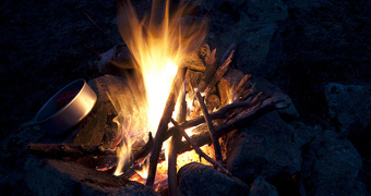 Burning campfire custom image