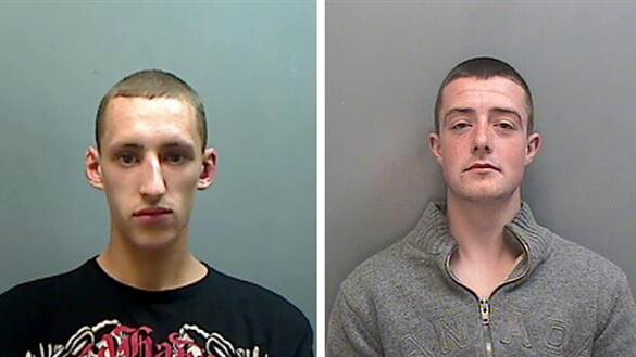 Jailed: Perry Sutcliffe-Keenan (Left), 22, from Warrington, and Jordan Blackshaw (Right), 20, from Cheshire (ABC News)