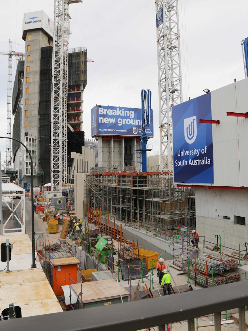 Construction for Adelaide's Health and Biomedical precinct