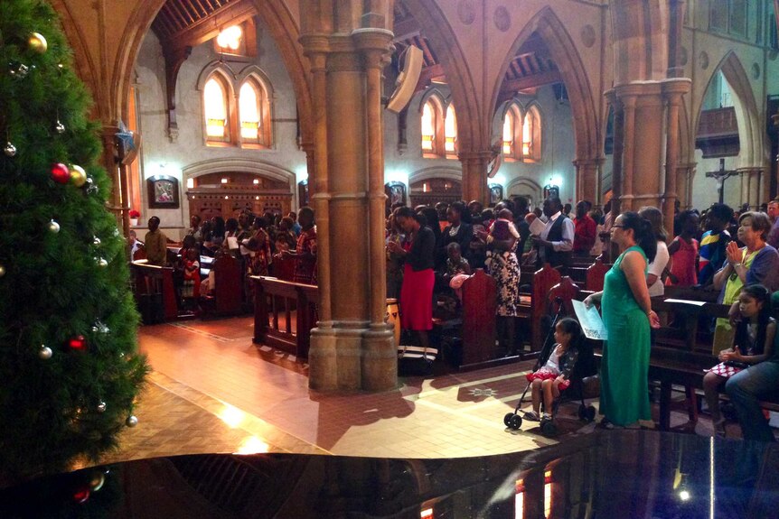 African Christmas service at Saint Xavier's Cathedral