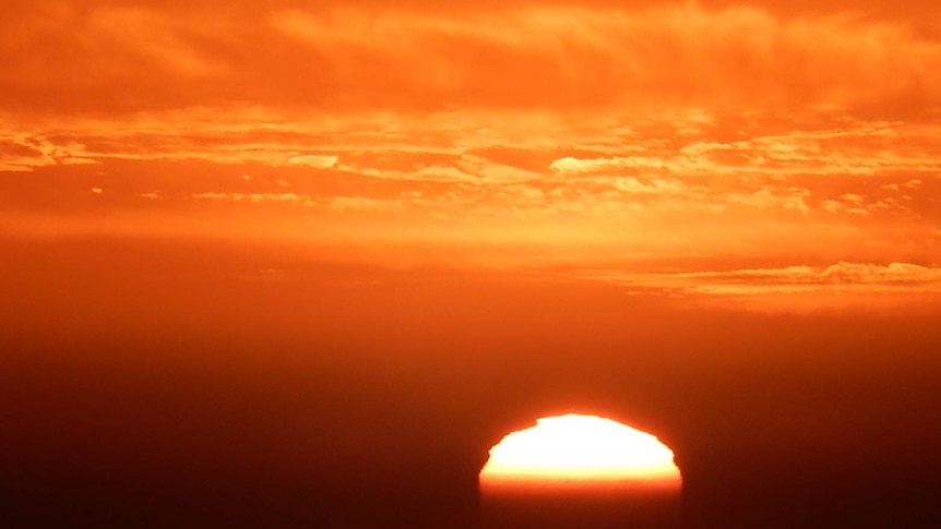 Sunset over Adelaide's Henley Beach