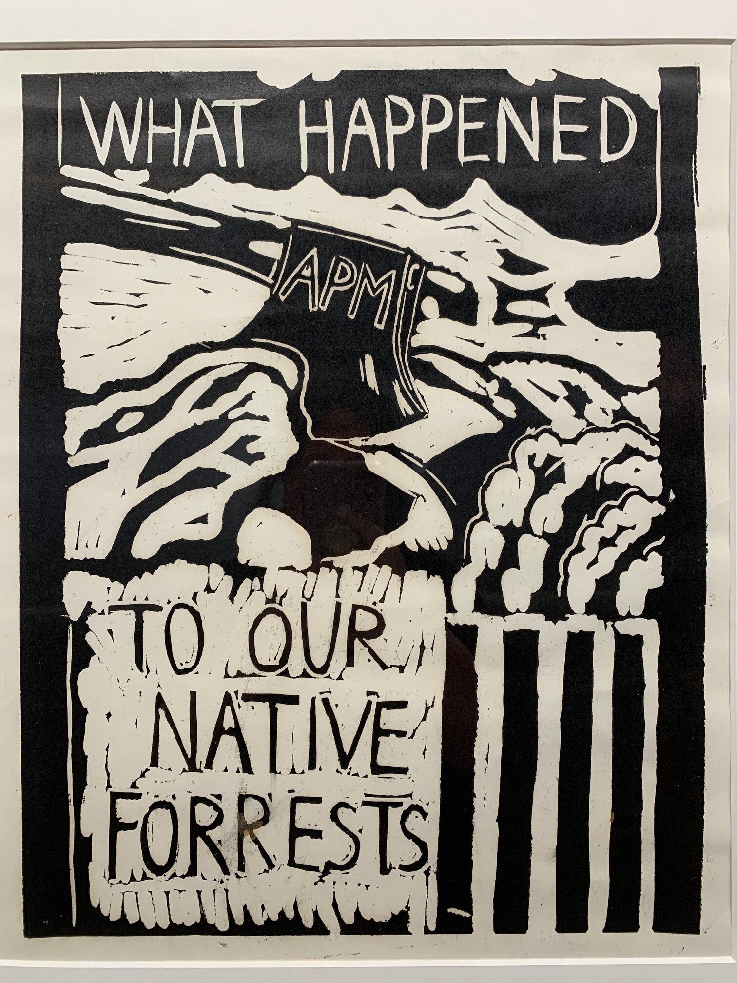 poster protesting logging industry 