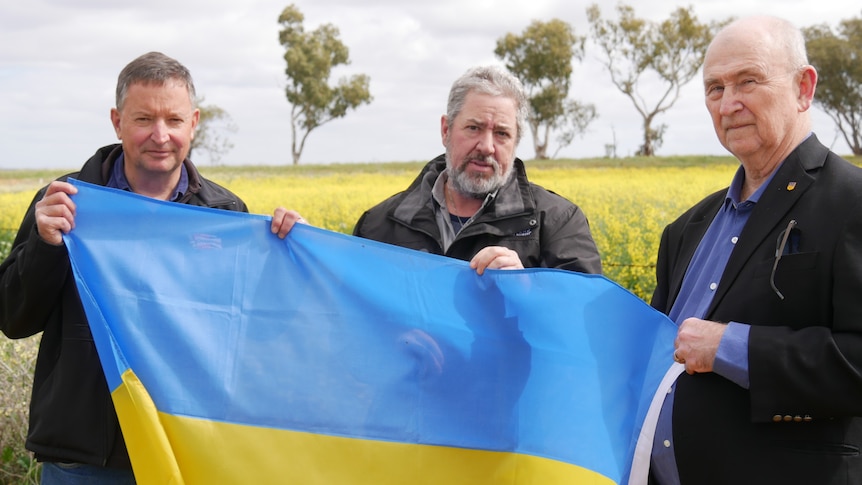 Ukraine flag in Coorow