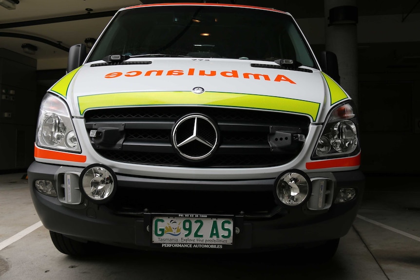 Close up of an ambulance