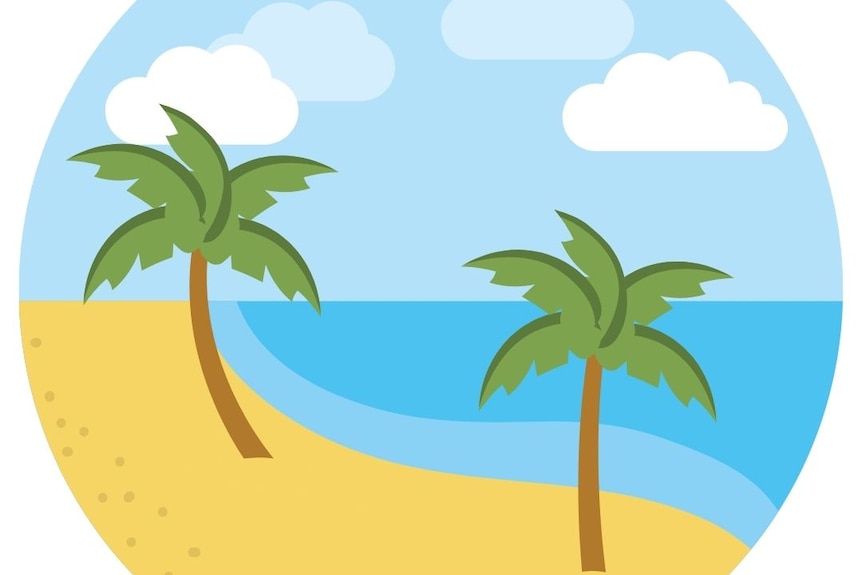 Animation of a beach setting