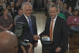 Turnbull and Shorten at election debate