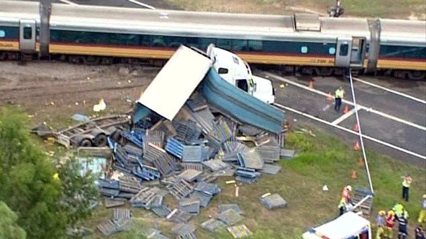 A semi-trailer and tilt train crashed at a crossing near Cardwell in November.
