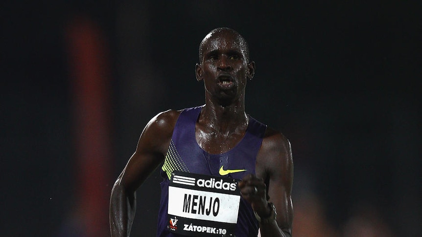 Dominant performance ... Menjo won the 10,000m event by a crushing 26 seconds.